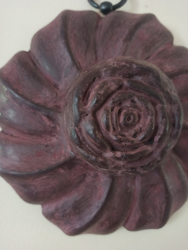  Tableau relief Rose rouge